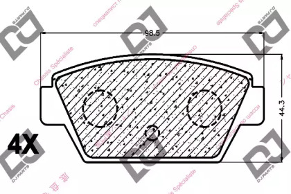 Комплект тормозных колодок DJ PARTS BP1078